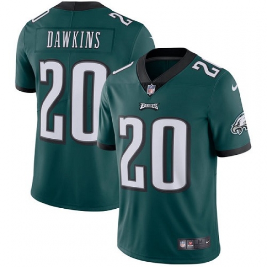 Youth Nike Philadelphia Eagles 20 Brian Dawkins Midnight Green Team Color Vapor Untouchable Limited Player NFL Jersey