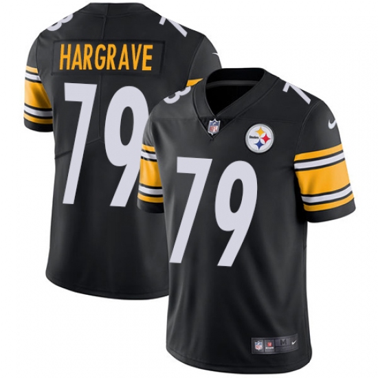 Men's Nike Pittsburgh Steelers 79 Javon Hargrave Black Team Color Vapor Untouchable Limited Player NFL Jersey