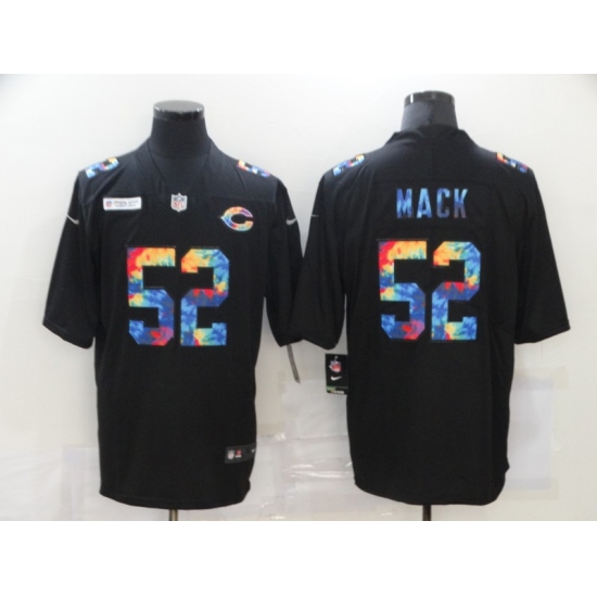Men's Chicago Bears 52 Khalil Mack Rainbow Version Nike Limited Jersey