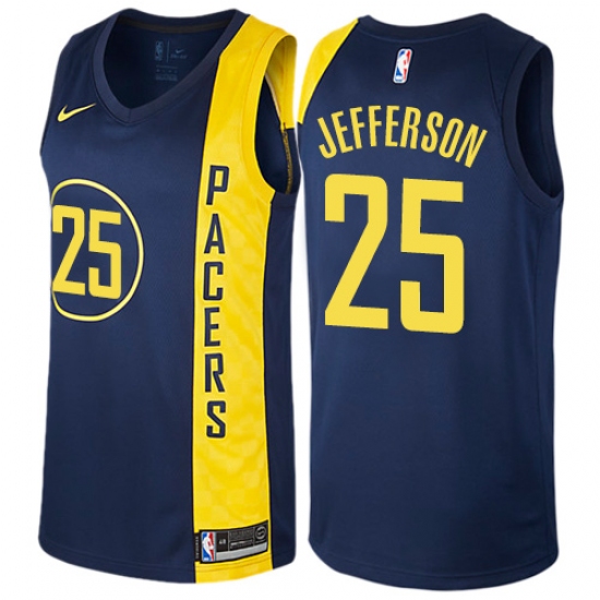 Women's Nike Indiana Pacers 25 Al Jefferson Swingman Navy Blue NBA Jersey - City Edition