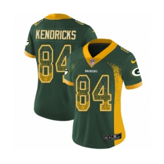Women's Nike Green Bay Packers 84 Lance Kendricks Limited Green Rush Drift Fashion NFL Jersey
