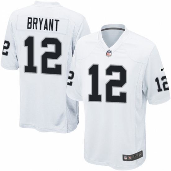 Men's Nike Oakland Raiders 12 Martavis Bryant Game White NFL Jersey