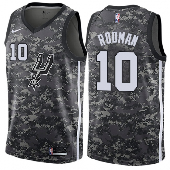 Women's Nike San Antonio Spurs 10 Dennis Rodman Swingman Camo NBA Jersey - City Edition