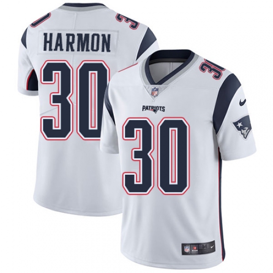 Youth Nike New England Patriots 30 Duron Harmon White Vapor Untouchable Limited Player NFL Jersey