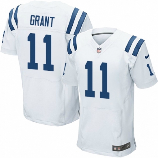 Men's Nike Indianapolis Colts 11 Ryan Grant Elite White NFL Jersey