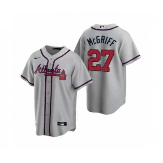 Youth Atlanta Braves 27 Fred McGriff Nike Gray 2020 Replica Road Jersey