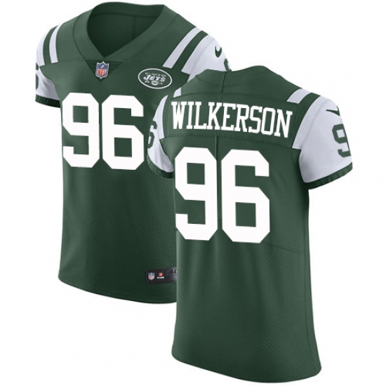 Men's Nike New York Jets 96 Muhammad Wilkerson Elite Green Team Color NFL Jersey