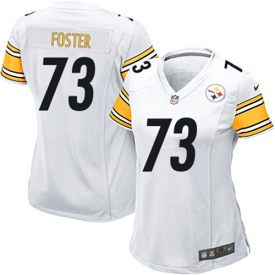 Women's Nike Pittsburgh Steelers 73 Ramon Foster Game White NFL Jersey
