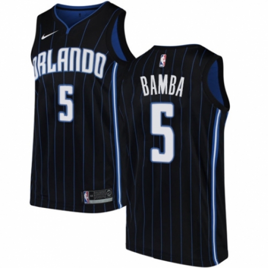 Men's Nike Orlando Magic 5 Mohamed Bamba Authentic Black NBA Jersey Statement Edition