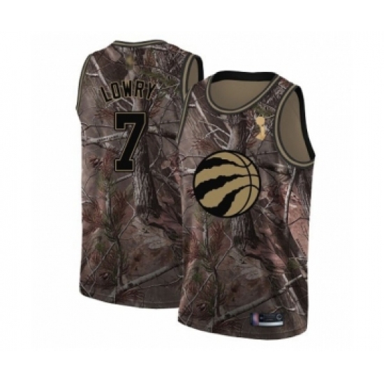 Youth Toronto Raptors 7 Kyle Lowry Swingman Camo Realtree Collection 2019 Basketball Finals Champions Jersey
