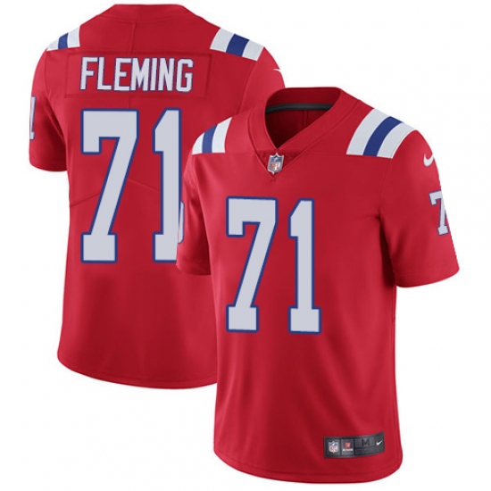 Youth Nike New England Patriots 71 Cameron Fleming Red Alternate Vapor Untouchable Limited Player NFL Jersey