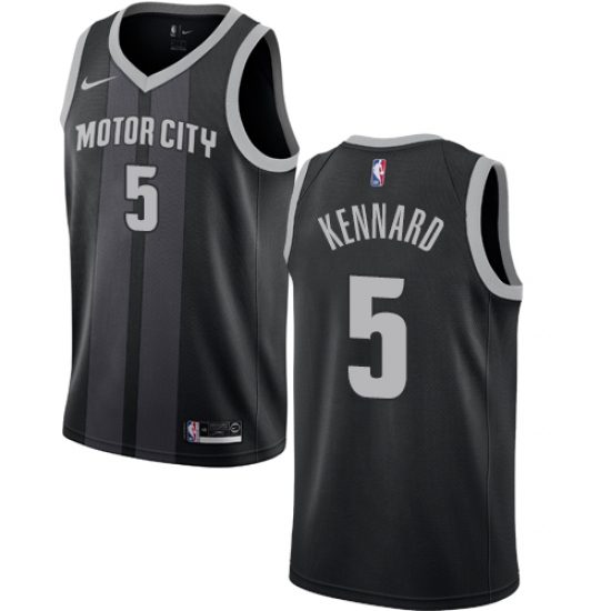 Youth Nike Detroit Pistons 5 Luke Kennard Swingman Black NBA Jersey - City Edition