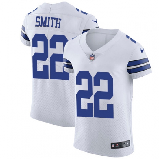 Men's Nike Dallas Cowboys 22 Emmitt Smith Elite White NFL Jersey