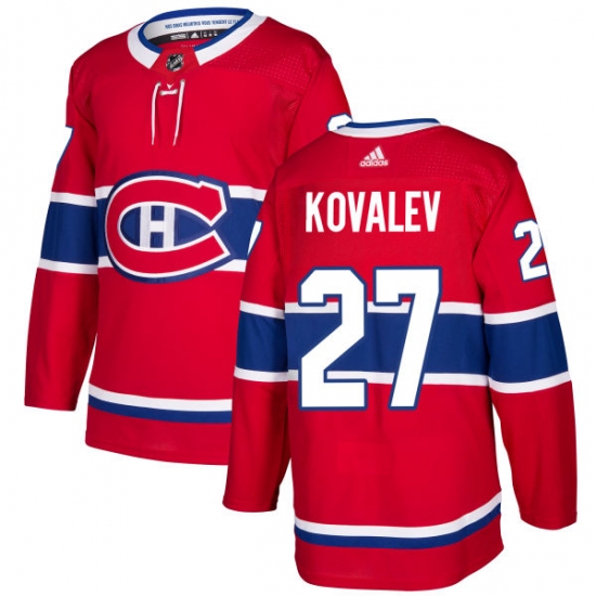 Men's Adidas Montreal Canadiens 27 Alexei Kovalev Authentic Red Home NHL Jersey
