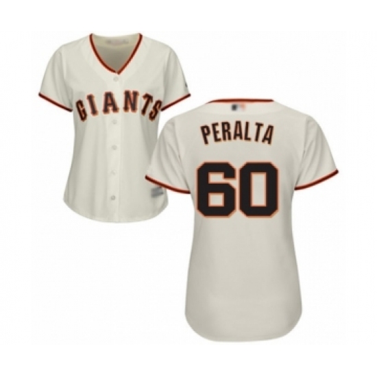 Women's San Francisco Giants 60 Wandy Peralta Authentic Cream Home Cool Base Baseball Player Jersey
