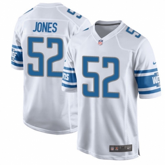 Men's Nike Detroit Lions 52 Christian Jones Game White NFL Jersey