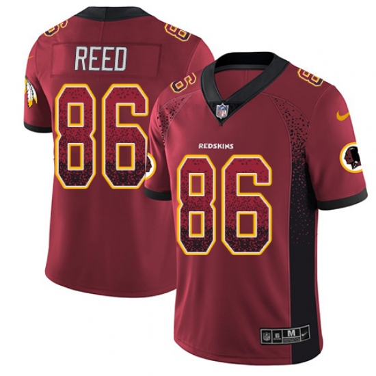 Men's Nike Washington Redskins 86 Jordan Reed Limited Red Rush Drift Fashion NFL Jersey
