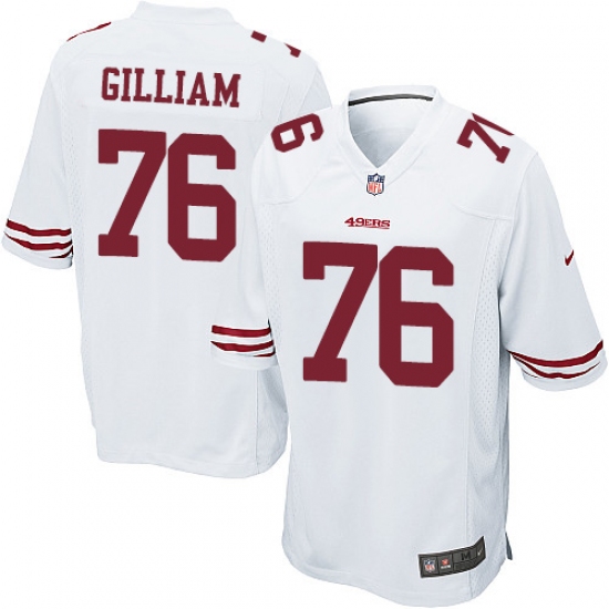 Men's Nike San Francisco 49ers 76 Garry Gilliam Game White NFL Jersey
