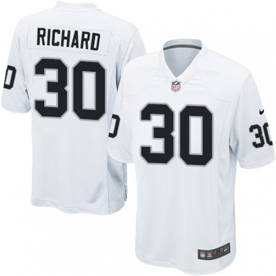 Men's Nike Oakland Raiders 30 Jalen Richard Game White NFL Jersey