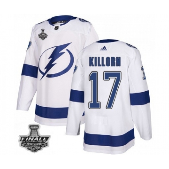Men's Adidas Lightning 17 Alex Killorn White Home Authentic 2021 Stanley Cup Jersey