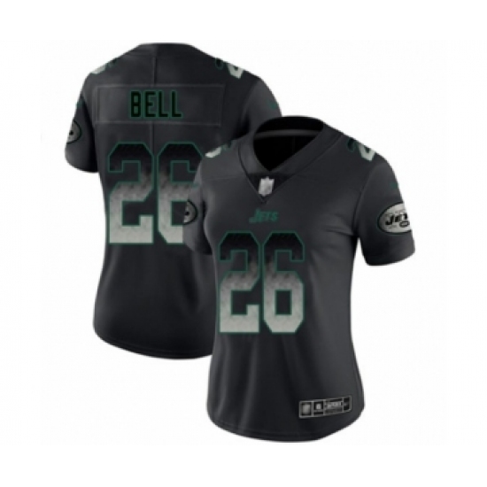 Women's New York Jets 26 Le'Veon Bell Limited Black Smoke Fashion Football Jersey
