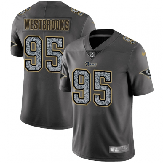 Men's Nike Los Angeles Rams 95 Ethan Westbrooks Gray Static Vapor Untouchable Limited NFL Jersey