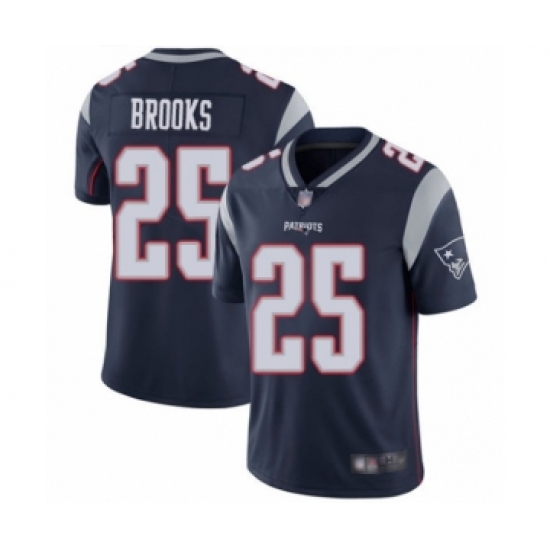Men's New England Patriots 25 Terrence Brooks Navy Blue Team Color Vapor Untouchable Limited Player Football Jersey
