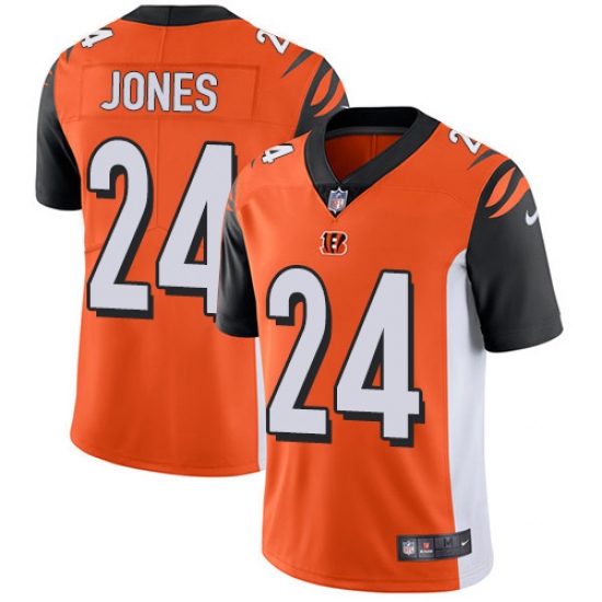 Men's Nike Cincinnati Bengals 24 Adam Jones Vapor Untouchable Limited Orange Alternate NFL Jersey