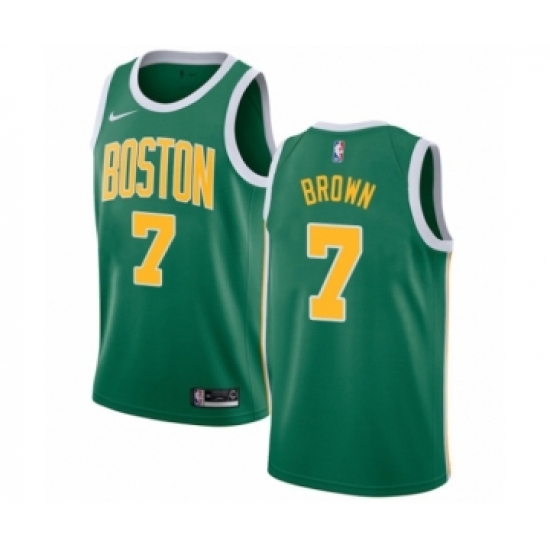 Women's Nike Boston Celtics 7 Jaylen Brown Green Swingman Jersey - Earned Edition