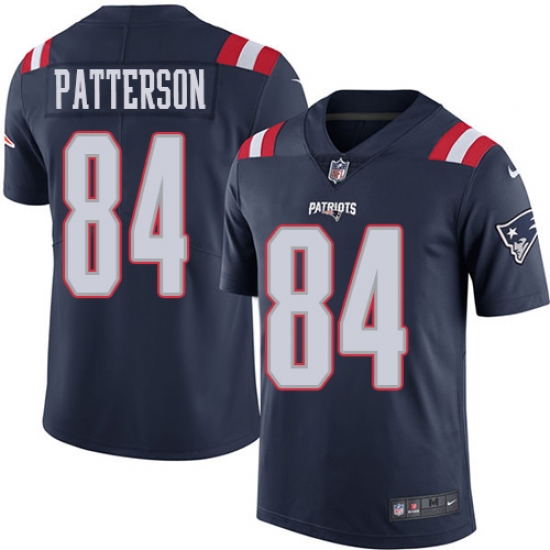Men's Nike New England Patriots 84 Cordarrelle Patterson Limited Navy Blue Rush Vapor Untouchable NFL Jersey