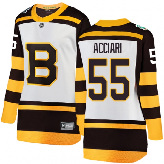 Women's Boston Bruins 55 Noel Acciari White 2019 Winter Classic Fanatics Branded Breakaway NHL Jersey