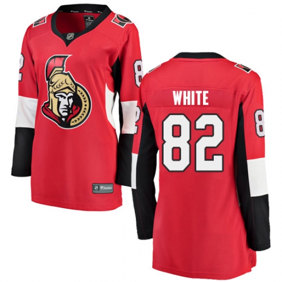 Women's Ottawa Senators 82 Colin White Fanatics Branded Red Home Breakaway NHL Jersey