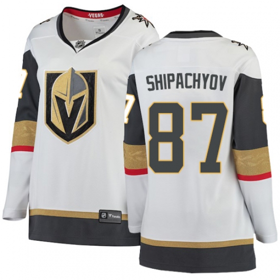 Women's Vegas Golden Knights 87 Vadim Shipachyov Authentic White Away Fanatics Branded Breakaway NHL Jersey