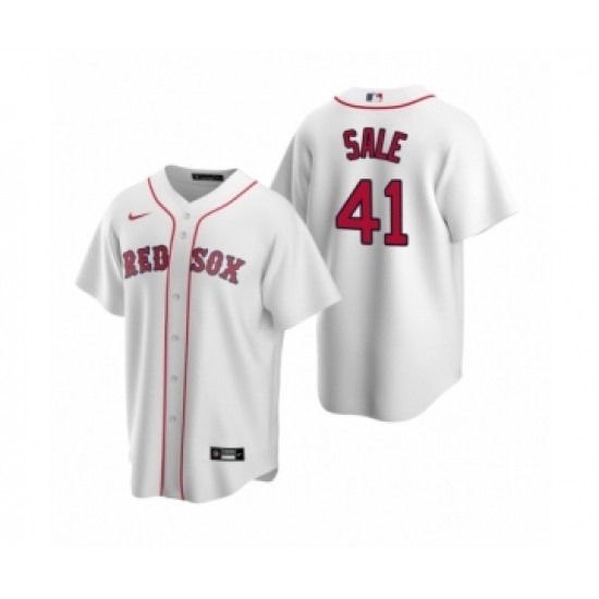 Women's Boston Red Sox 41 Chris Sale Nike White Replica Home Jersey