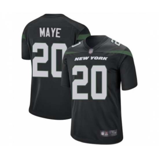 Men's New York Jets 20 Marcus Maye Game Black Alternate Football Jersey