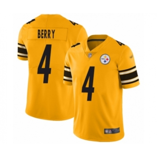 Women's Pittsburgh Steelers 4 Jordan Berry Limited Gold Inverted Legend Football Jersey