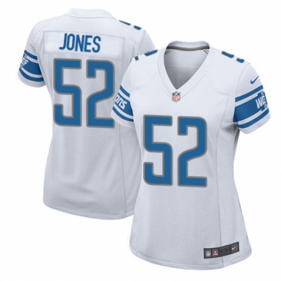 Women's Nike Detroit Lions 52 Christian Jones Game White NFL Jersey