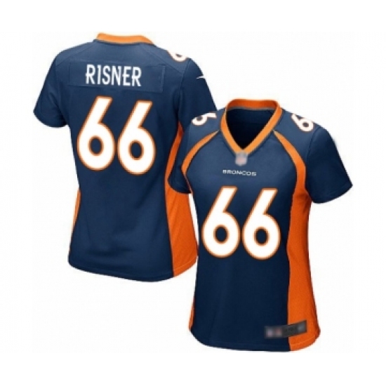 Women's Denver Broncos 66 Dalton Risner Game Navy Blue Alternate Football Jersey