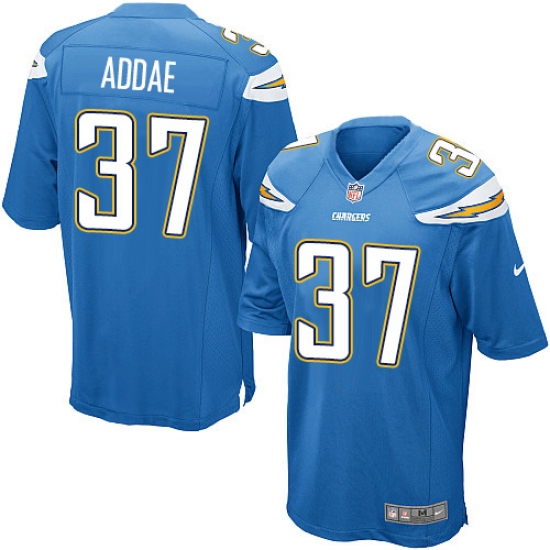 Men's Nike Los Angeles Chargers 37 Jahleel Addae Game Electric Blue Alternate NFL Jersey