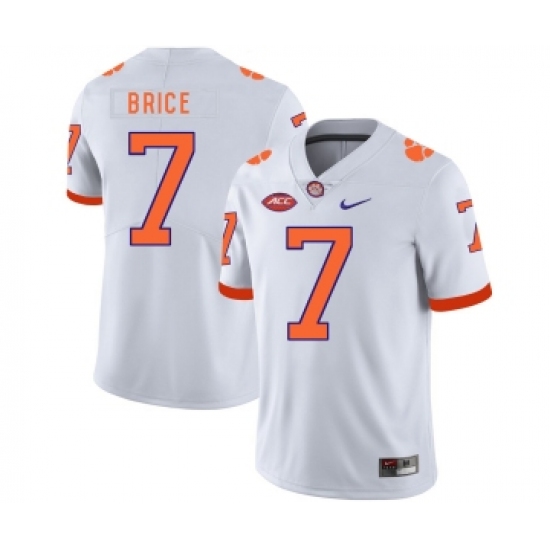 Clemson Tigers 7 Chase Brice White Nike College Football Jersey