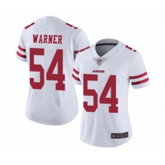 Women's San Francisco 49ers 54 Fred Warner White Vapor Untouchable Limited Player Football Jersey