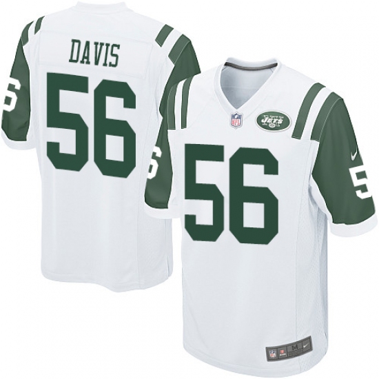 Men's Nike New York Jets 56 DeMario Davis Game White NFL Jersey