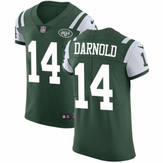 Men's Nike New York Jets 14 Sam Darnold Green Team Color Vapor Untouchable Elite Player NFL Jersey