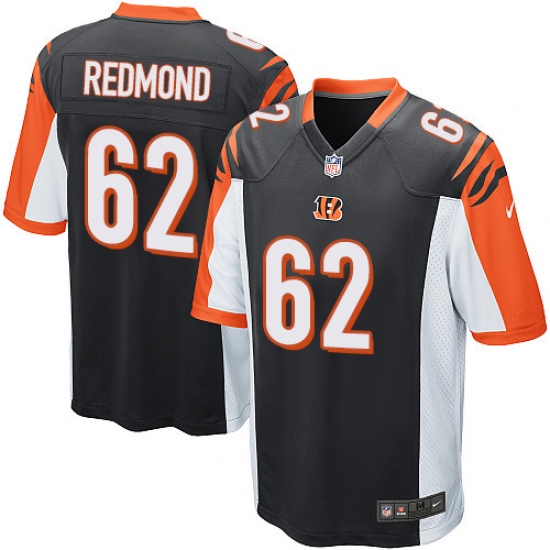 Men's Nike Cincinnati Bengals 62 Alex Redmond Game Black Team Color NFL Jersey