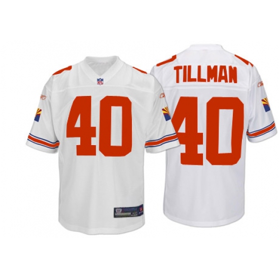 Reebok Arizona Cardinals 40 Pat Tillman White Replica Throwback NFL Jersey