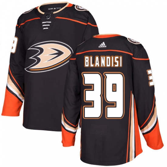 Men's Adidas Anaheim Ducks 39 Joseph Blandisi Authentic Black Home NHL Jersey