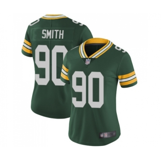 Women's Green Bay Packers 90 Za'Darius Smith Green Team Color Vapor Untouchable Limited Player Football Jersey