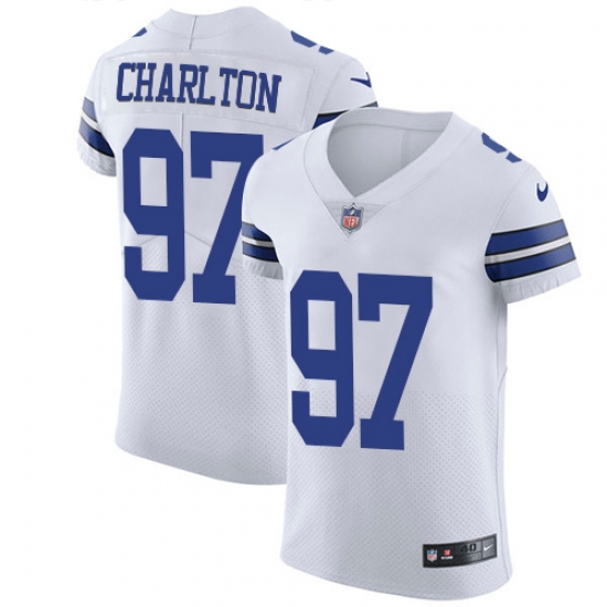 Men's Nike Dallas Cowboys 97 Taco Charlton Elite White NFL Jersey