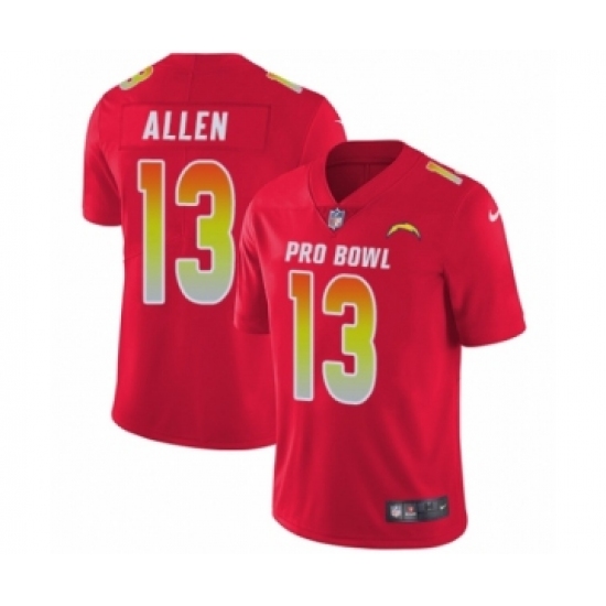 Men's Nike Los Angeles Chargers 13 Keenan Allen Limited Red AFC 2019 Pro Bowl NFL Jersey
