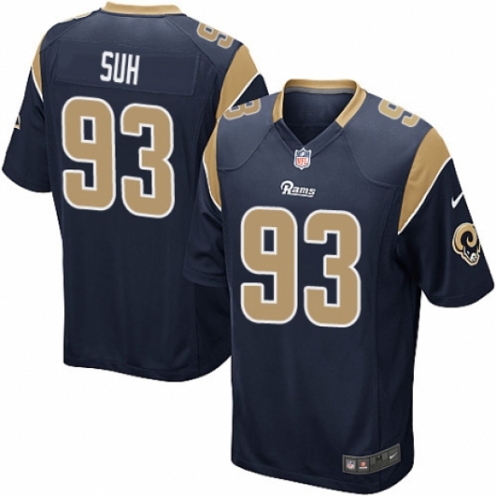 Men's Nike Los Angeles Rams 93 Ndamukong Suh Game Navy Blue Team Color NFL Jersey